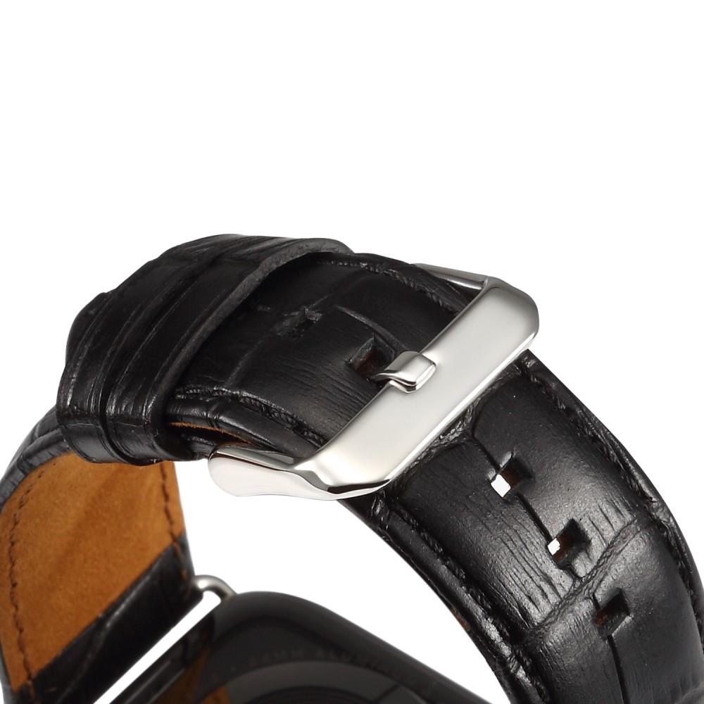 Cocodrilo Correa de piel Apple Watch Series 10 46mm negro