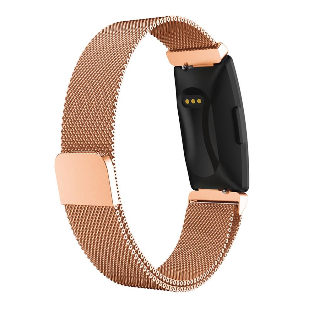 Pulsera milanesa para Fitbit Inspire/Inspire 2, oro rosa