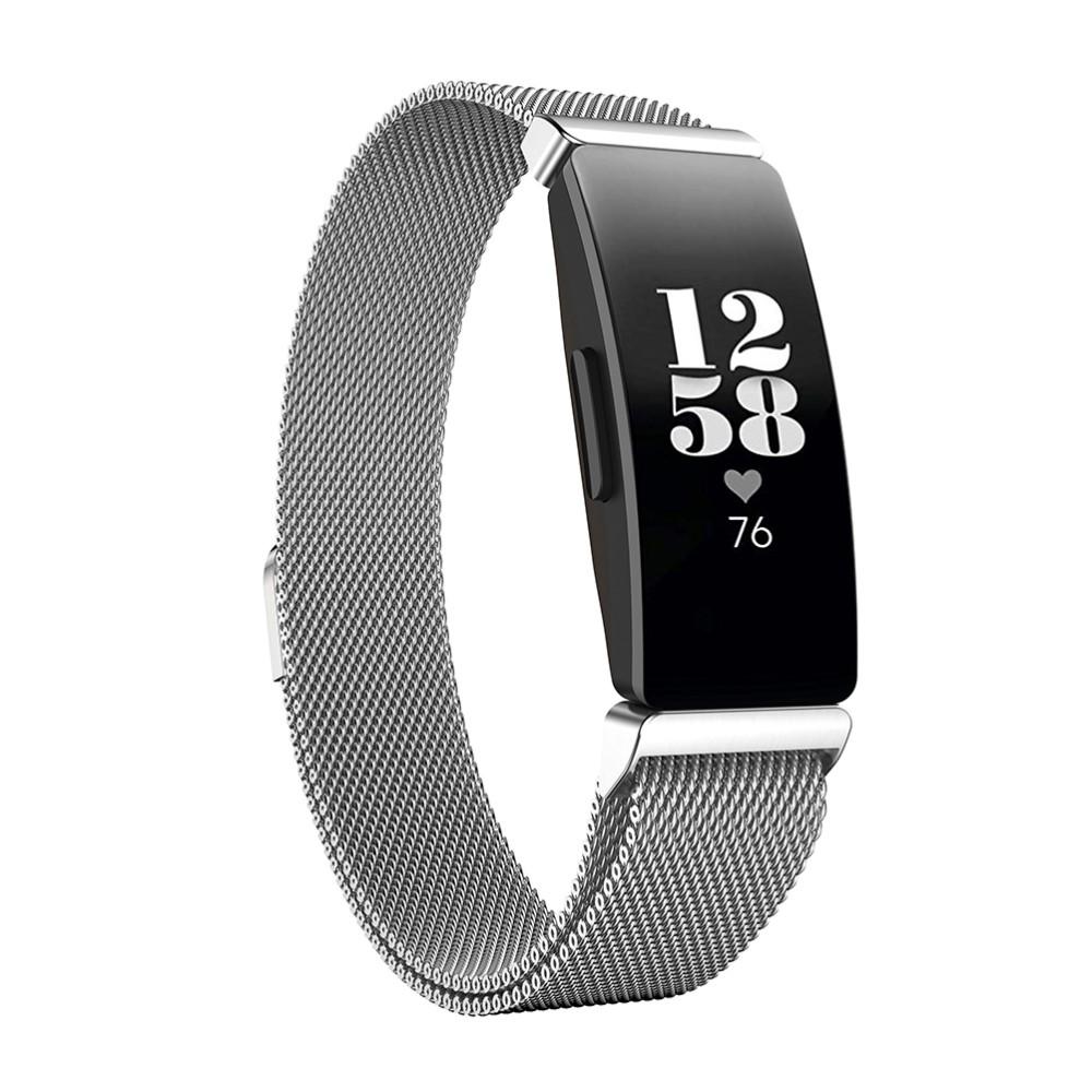 Pulsera milanesa para Fitbit Inspire/Inspire 2, plata