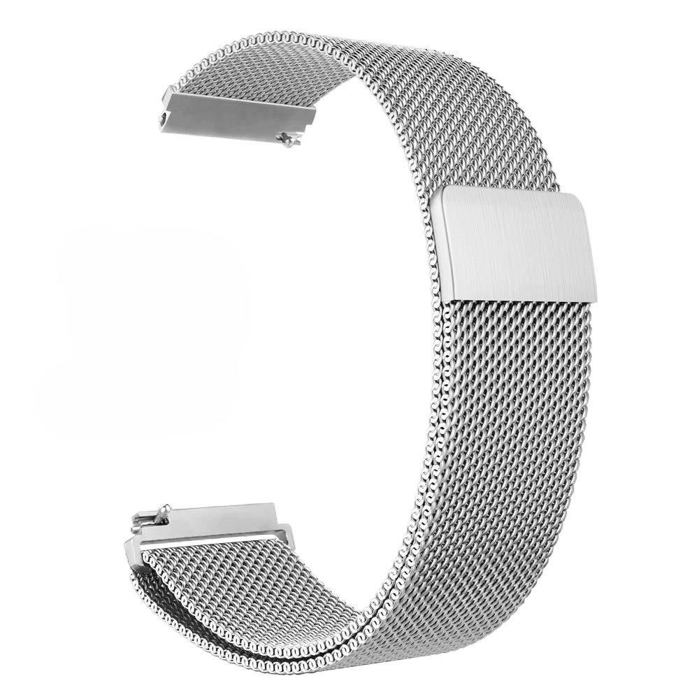 Pulsera milanesa para Huawei Watch GT 2 46mm/Watch GT 2e/Watch GT, Plata