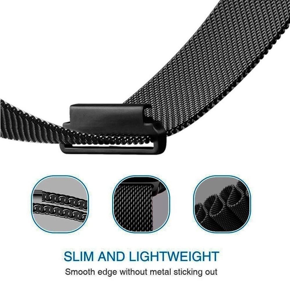 Pulsera milanesa para Huawei Watch GT 2 46mm/Watch GT 2e/Watch GT, Negro