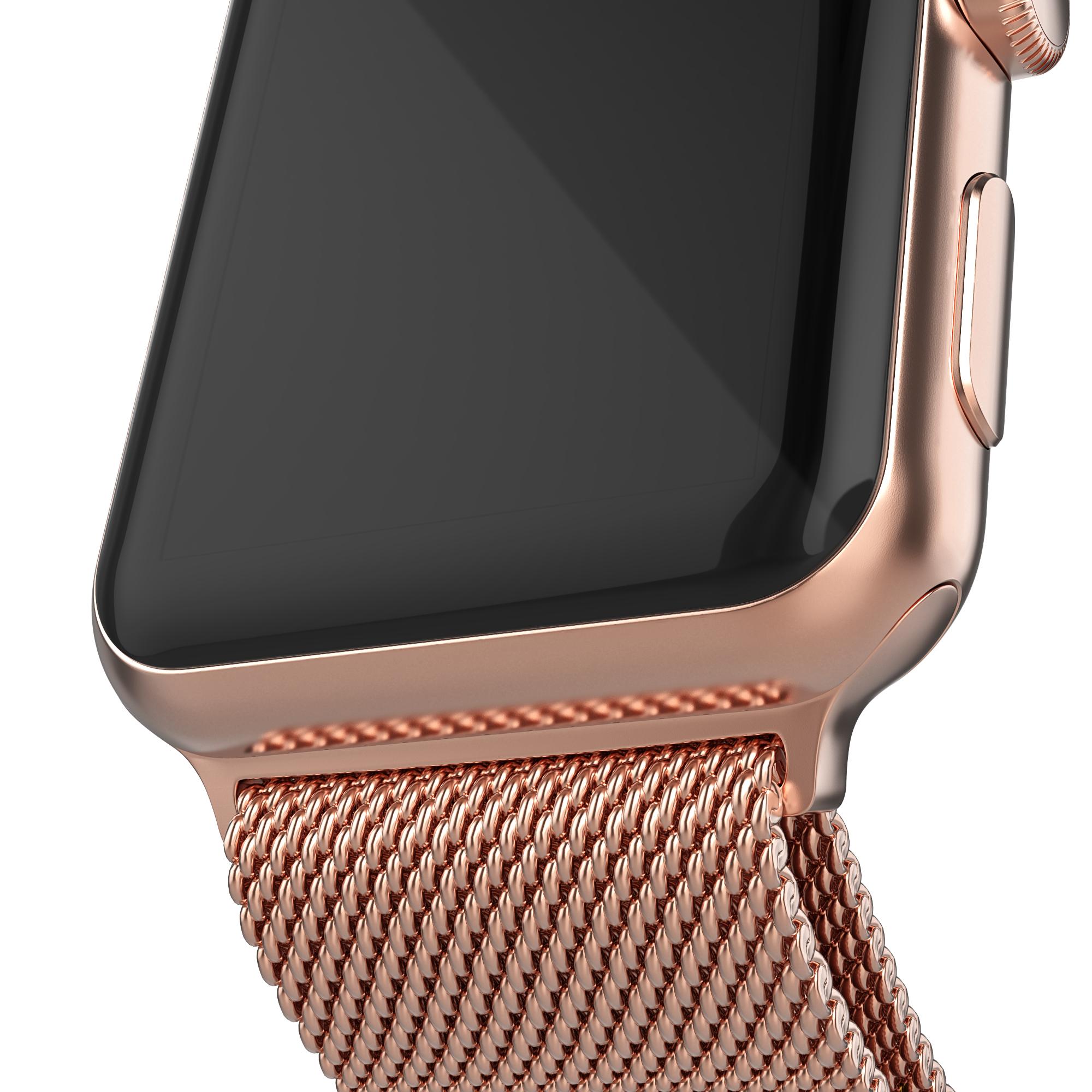 Pulsera milanesa para Apple Watch Series 8 41mm, Oro rosa