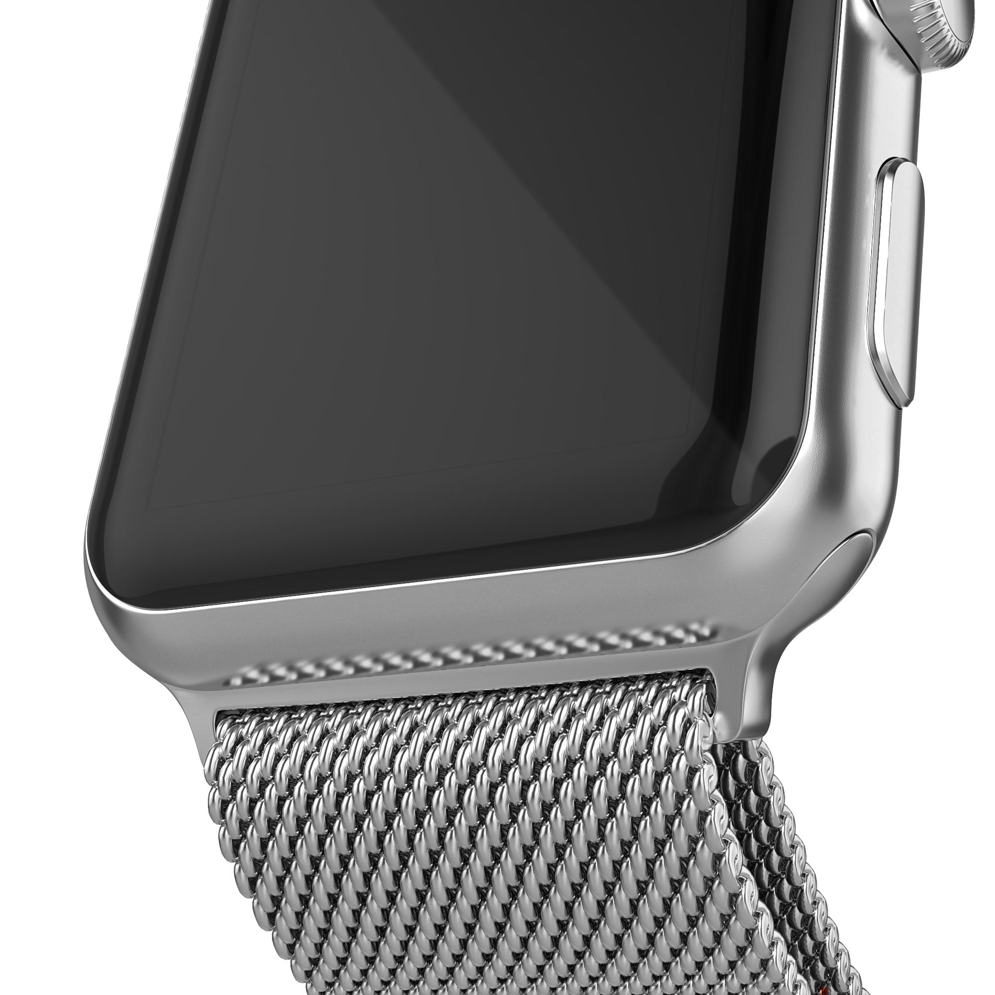 Pulsera milanesa para Apple Watch Series 1-3 42mm, Plata