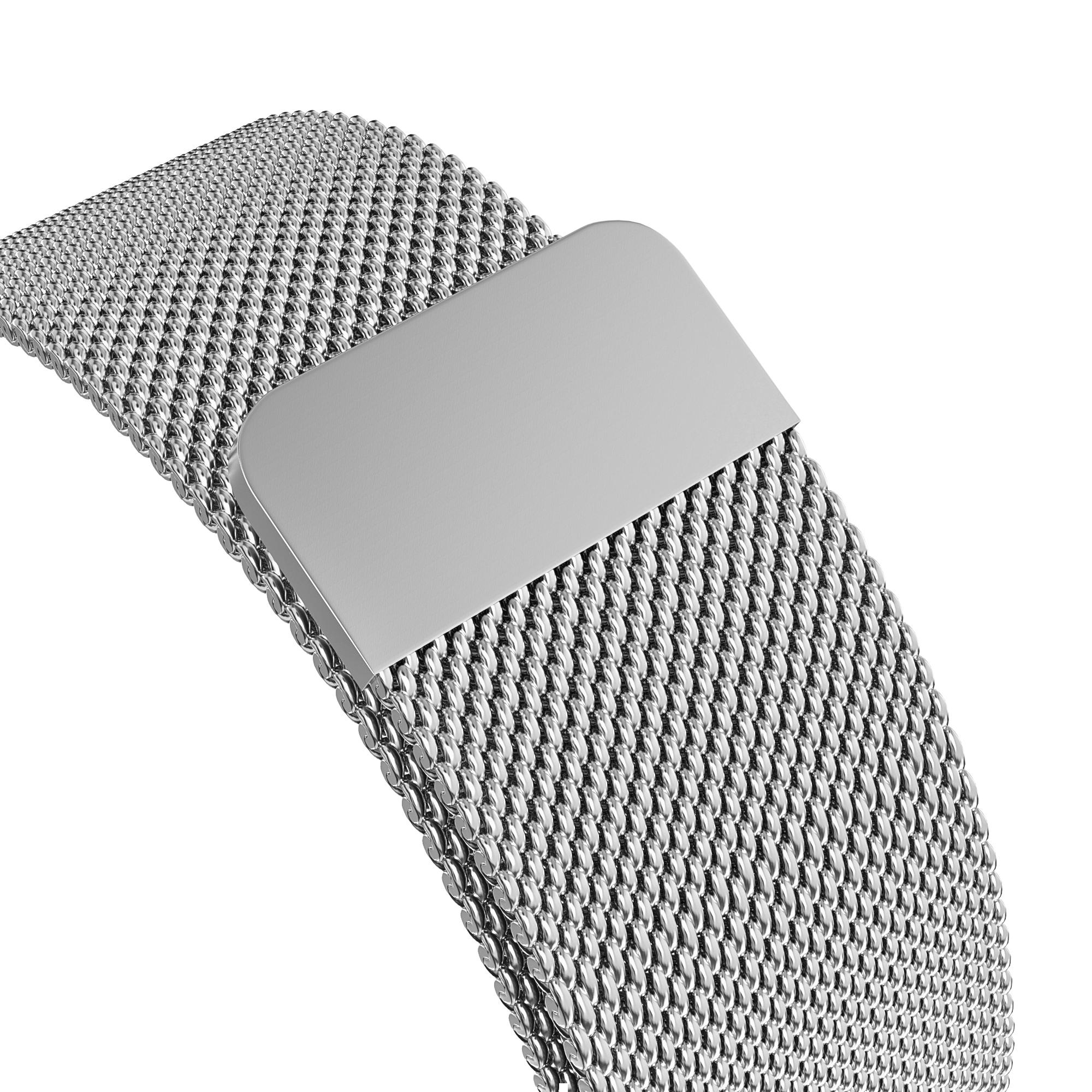 Pulsera milanesa para Apple Watch Series 1-3 42mm, Plata
