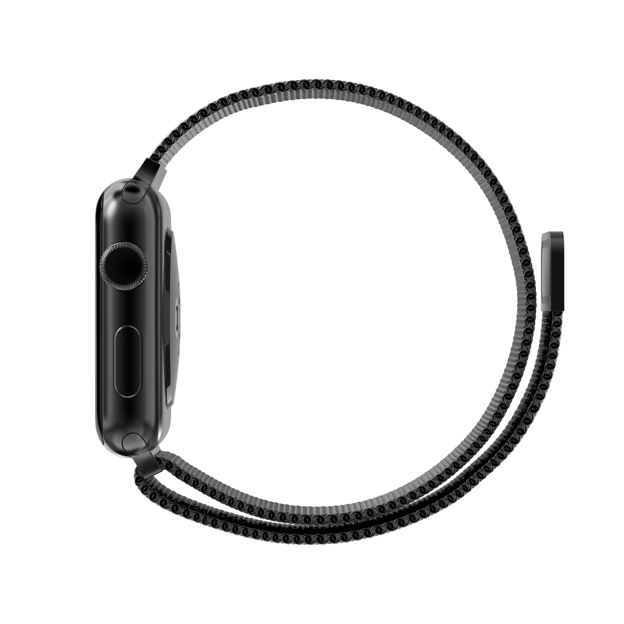 Pulsera milanesa para Apple Watch Series 7 41mm, Negro