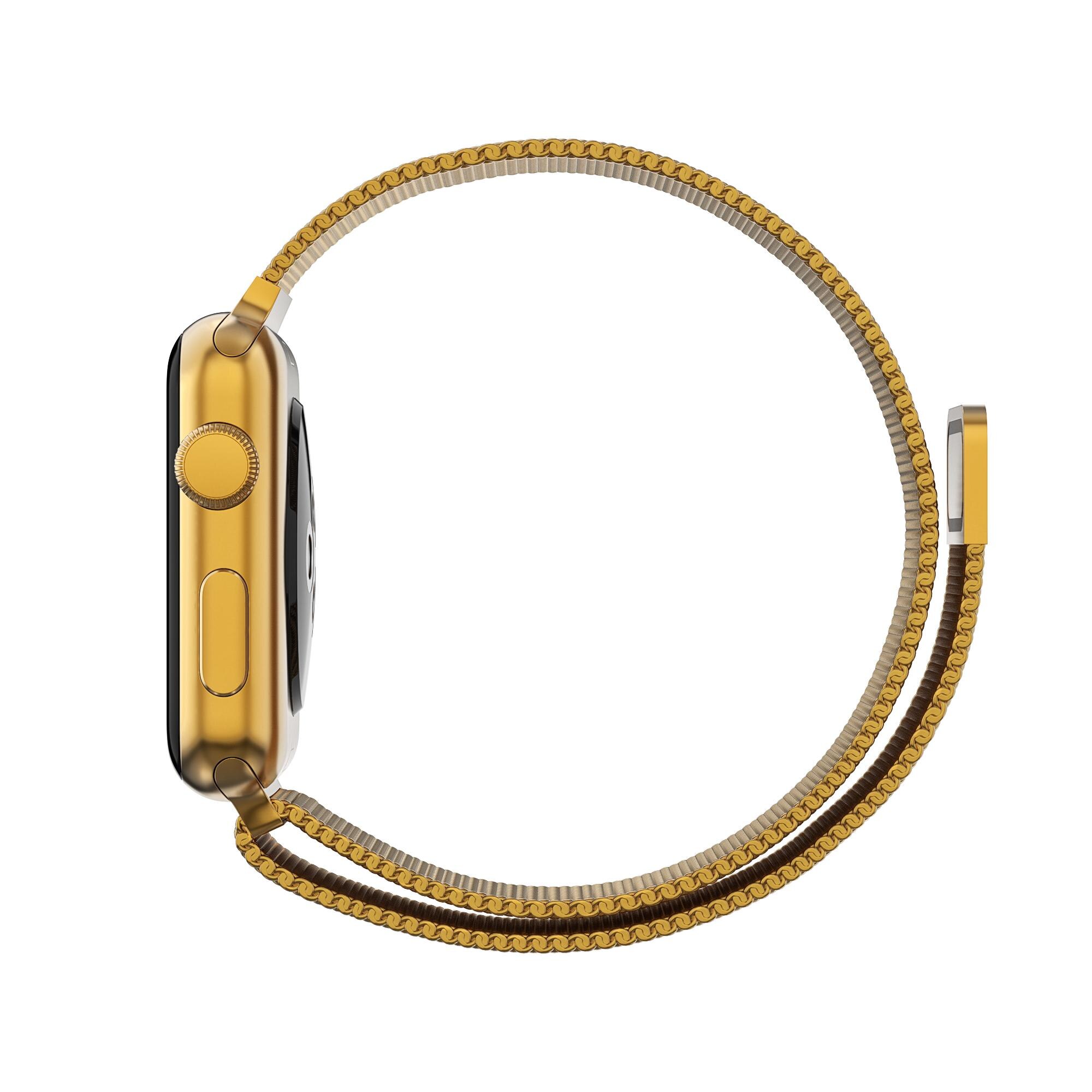 Pulsera milanesa para Apple Watch Series 4-6 44mm, Oro
