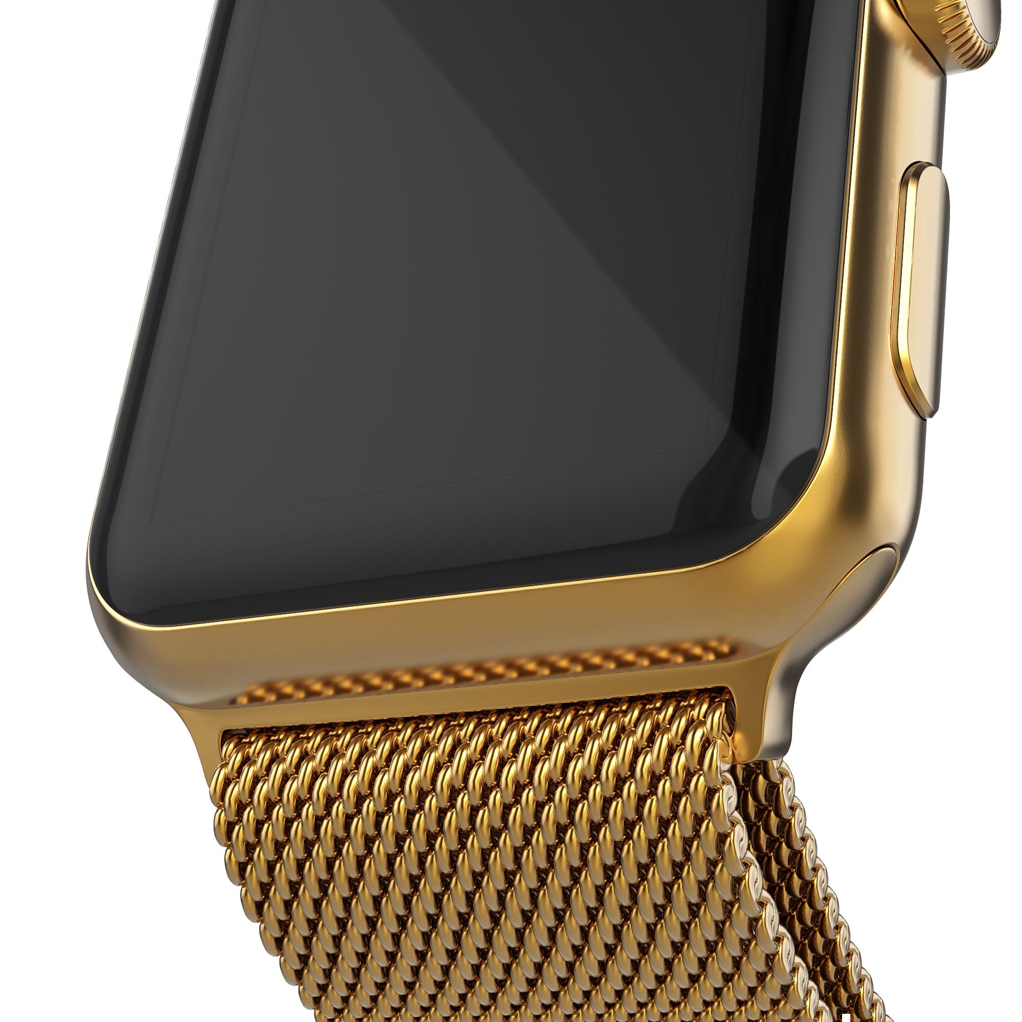 Pulsera milanesa para Apple Watch 45mm Series 7, oro