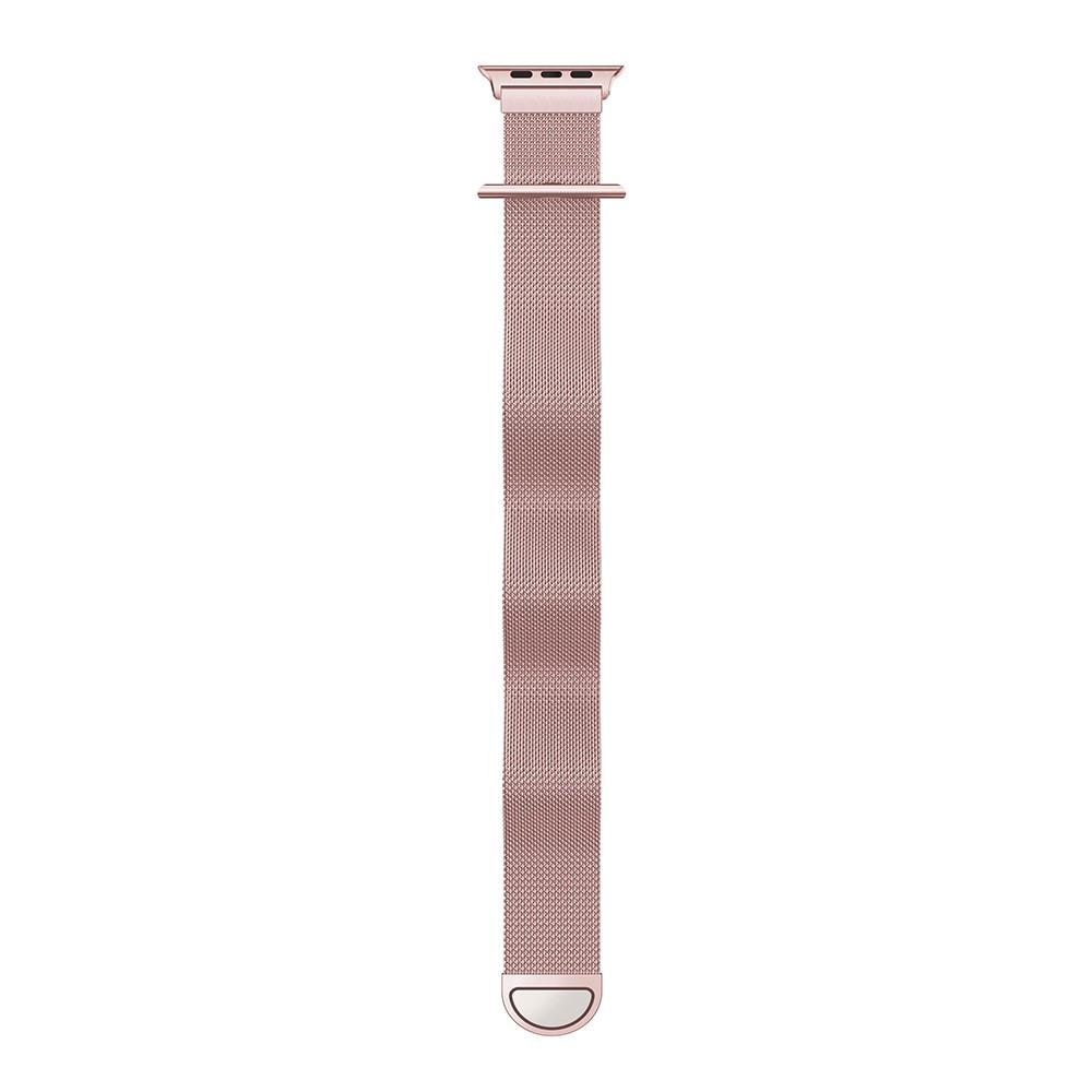 Pulsera milanesa para Apple Watch 45mm Series 8, rosa dorado