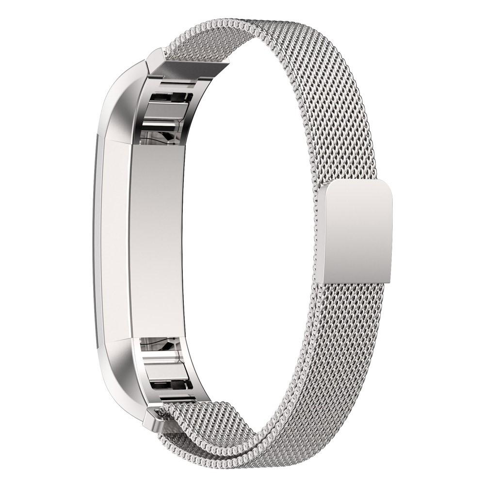 Pulsera milanesa para Fitbit Alta/Alta HR, plata