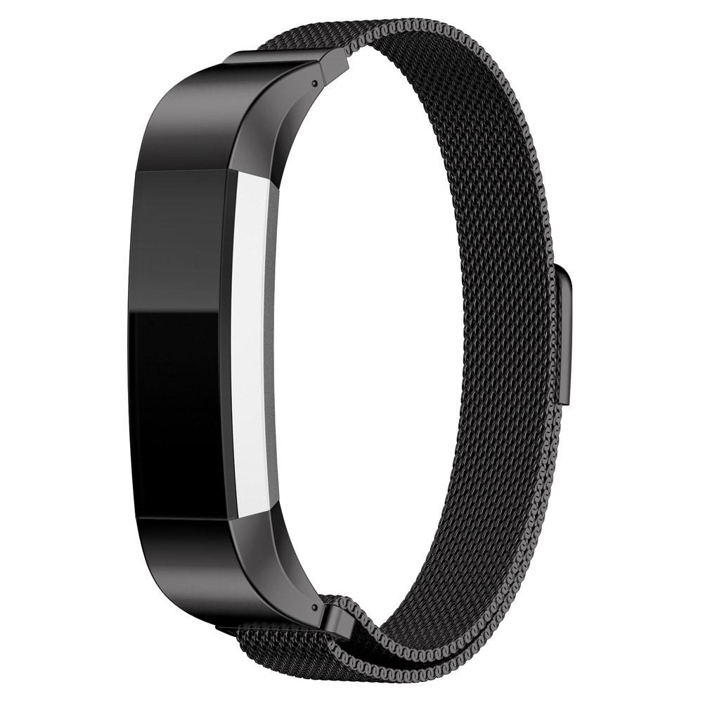 Pulsera milanesa para Fitbit Alta HR/Alta, Negro