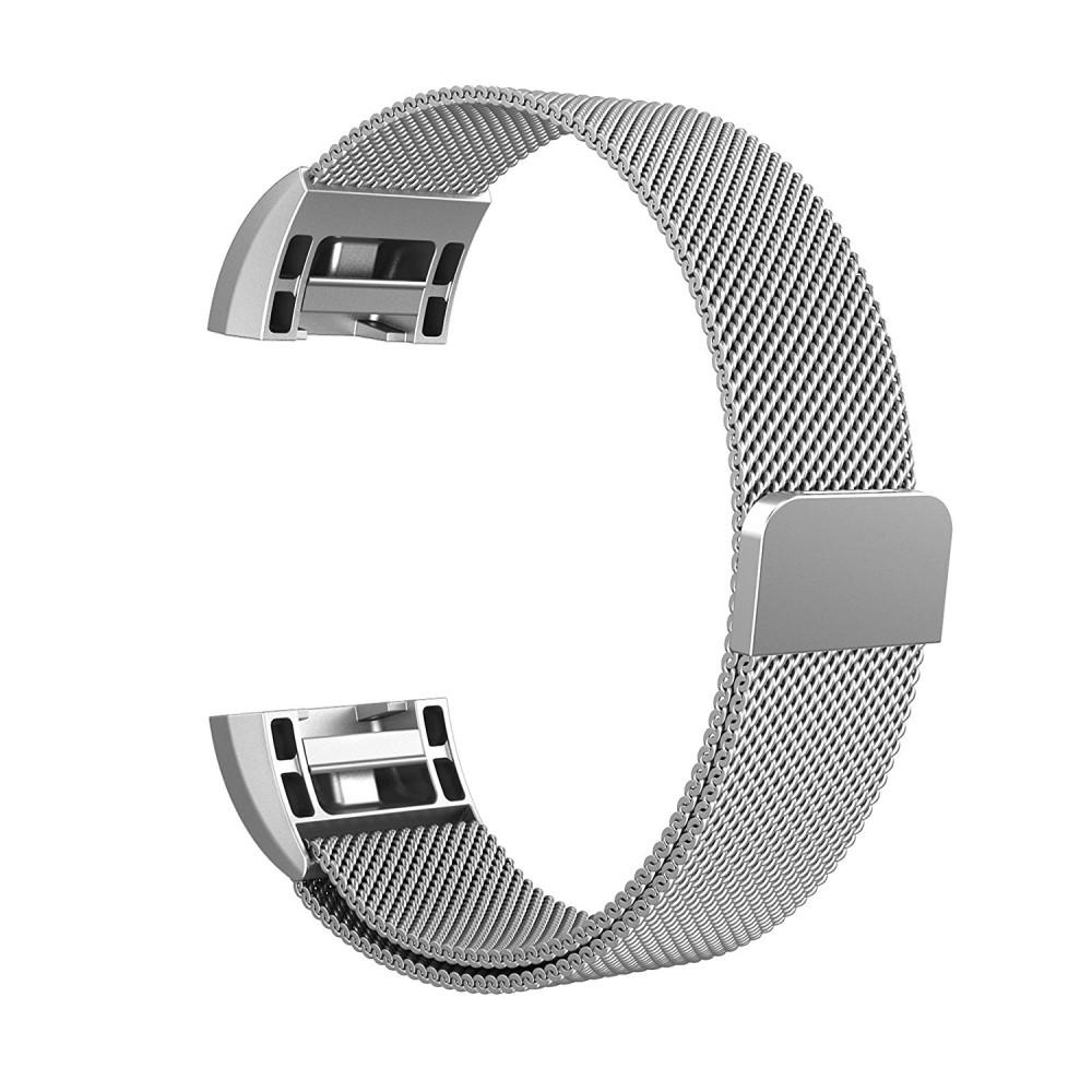 Pulsera milanesa para Fitbit Charge 2, plata