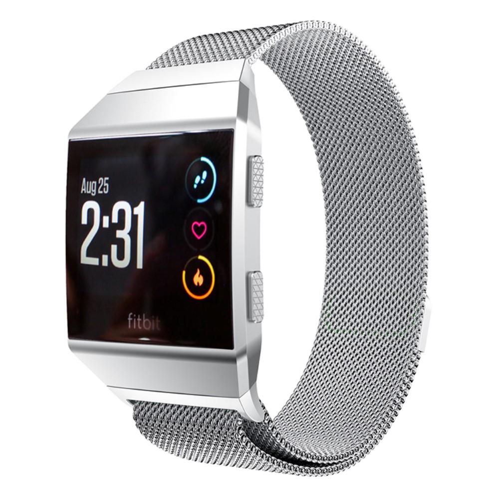 Pulsera milanesa para Fitbit Ionic, plata