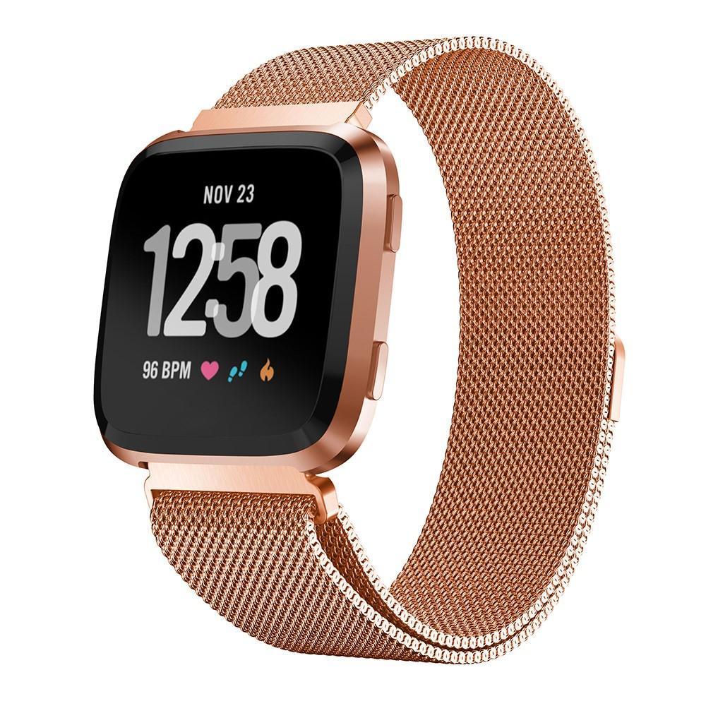 Pulsera milanesa para Fitbit Versa/Versa 2, oro rosa