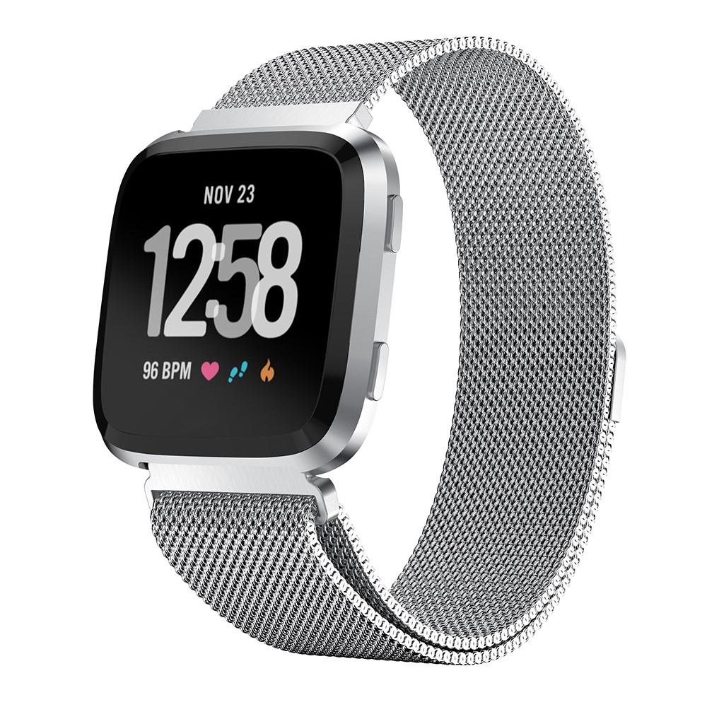 Pulsera milanesa para Fitbit Versa/Versa 2, plata