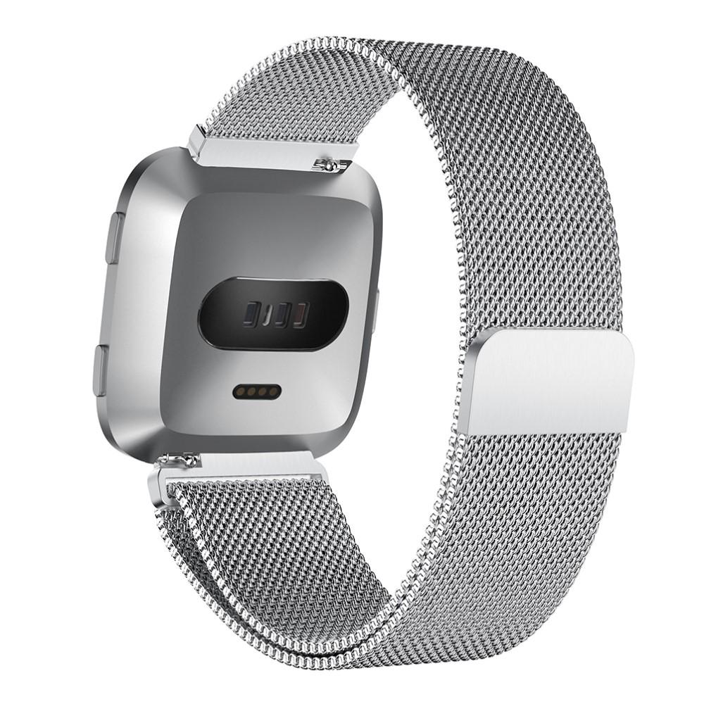 Pulsera milanesa para Fitbit Versa/Versa 2, Plata