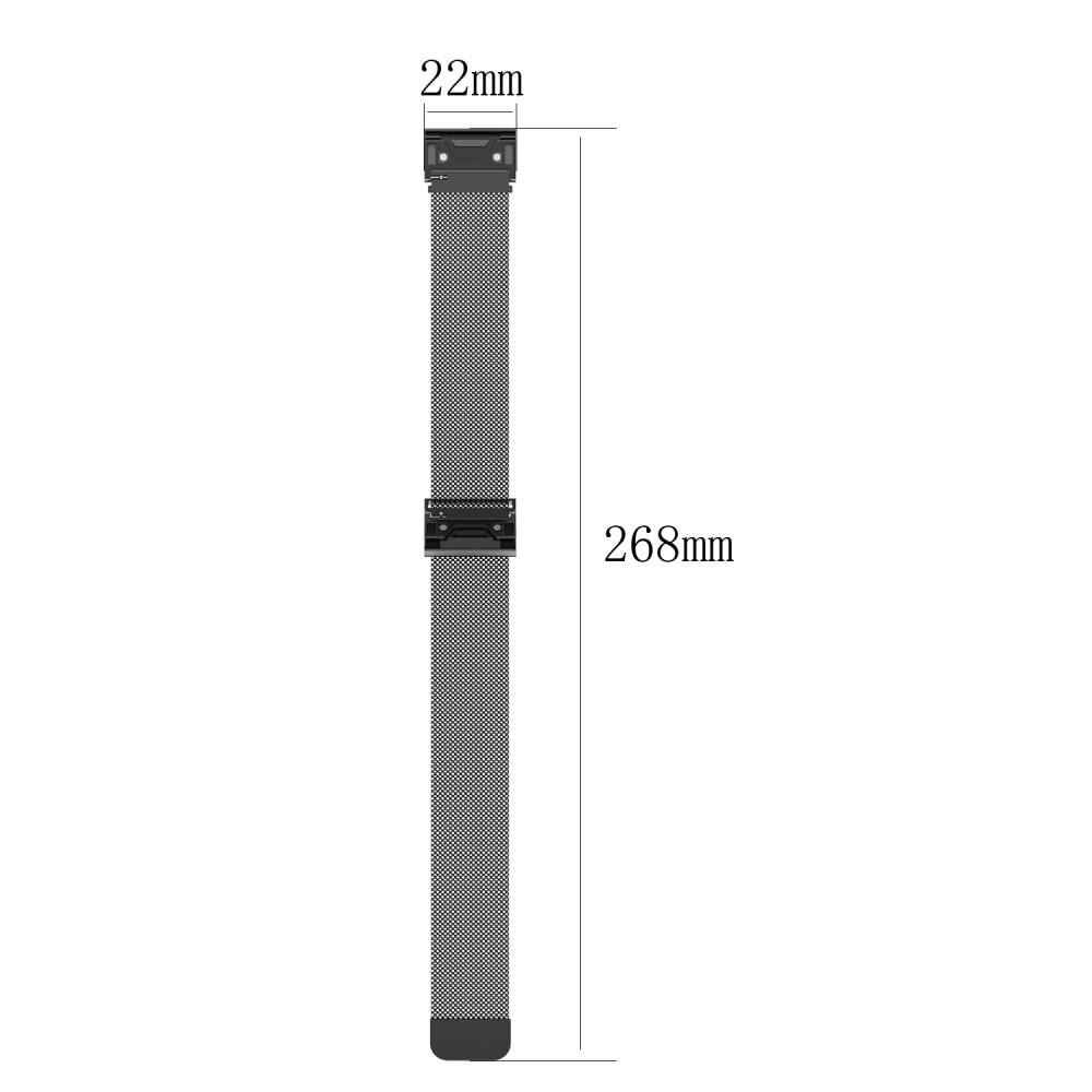 Pulsera milanesa para Garmin Approach S62, Plata