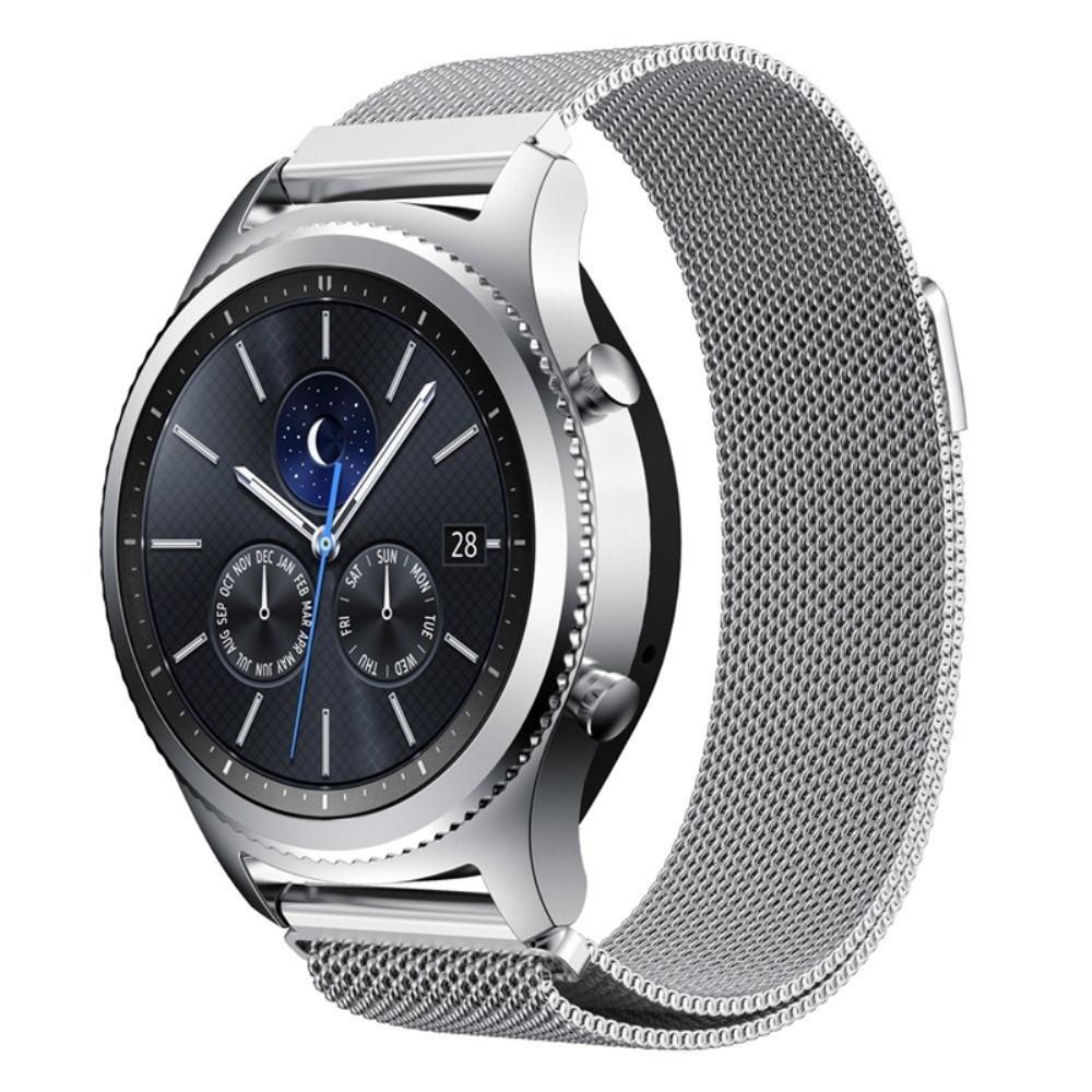 Pulsera milanesa para Samsung Gear S3 Frontier, Plata