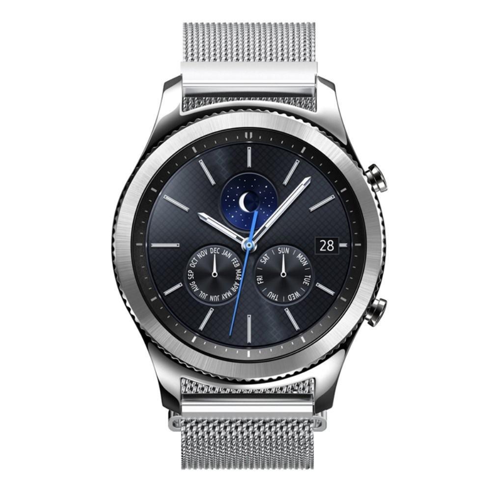 Pulsera milanesa para Samsung Gear S3 Frontier, Plata