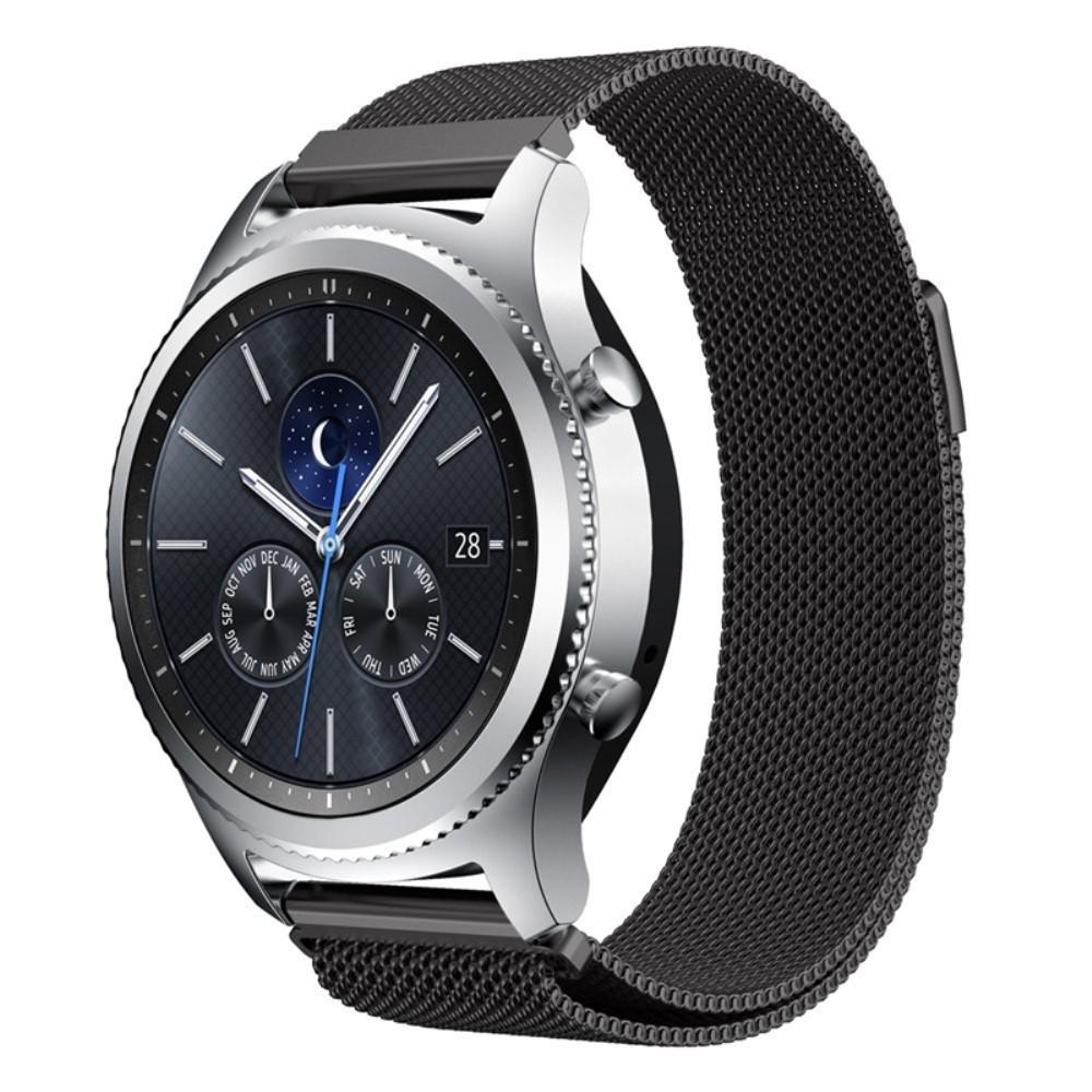 Pulsera milanesa para Samsung Gear S3 Frontier/S3 Classic, negro