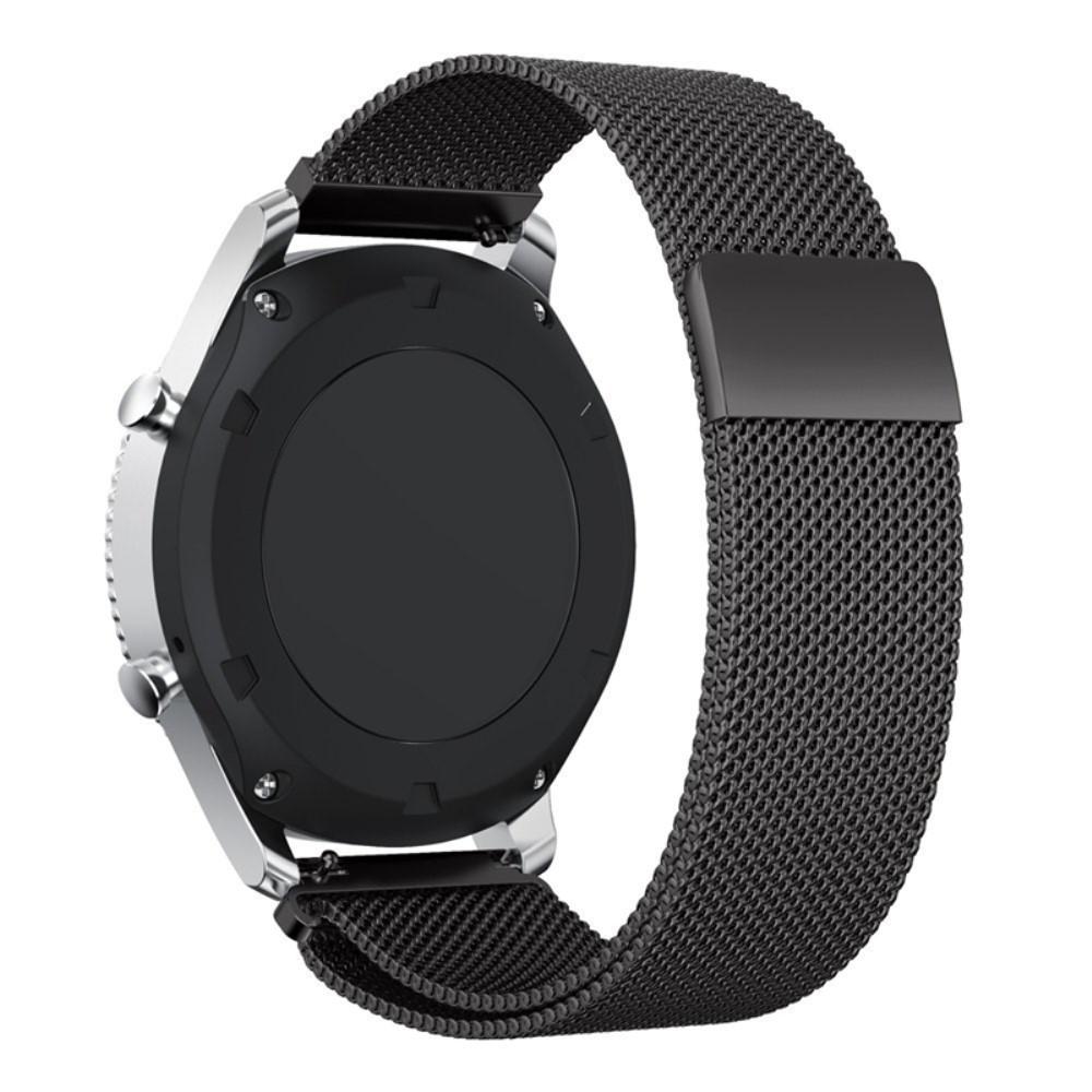 Pulsera milanesa para Samsung Gear S3 Frontier, Negro