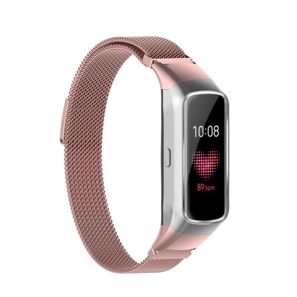 Pulsera milanesa para Samsung Galaxy Fit, rosa dorado