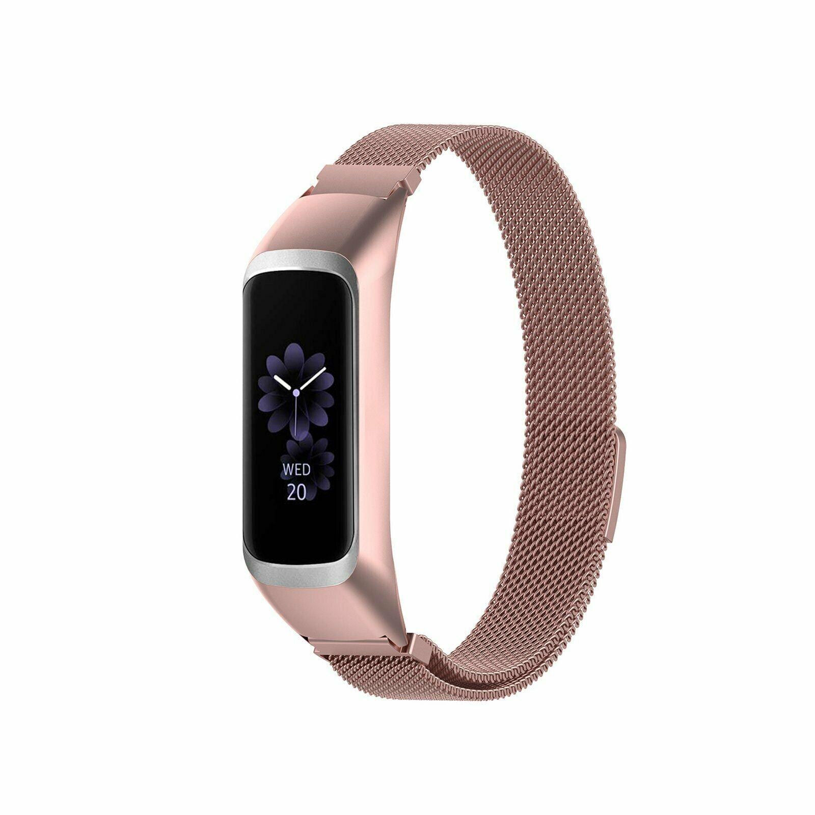 Pulsera milanesa para Samsung Galaxy Fit e, oro rosa