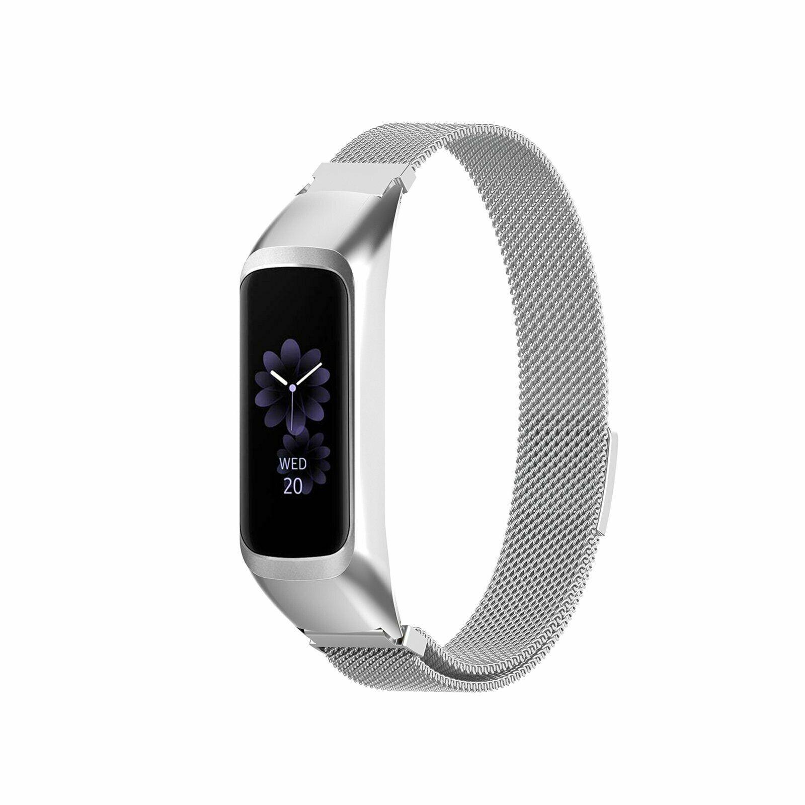 Pulsera milanesa para Samsung Galaxy Fit e, plata