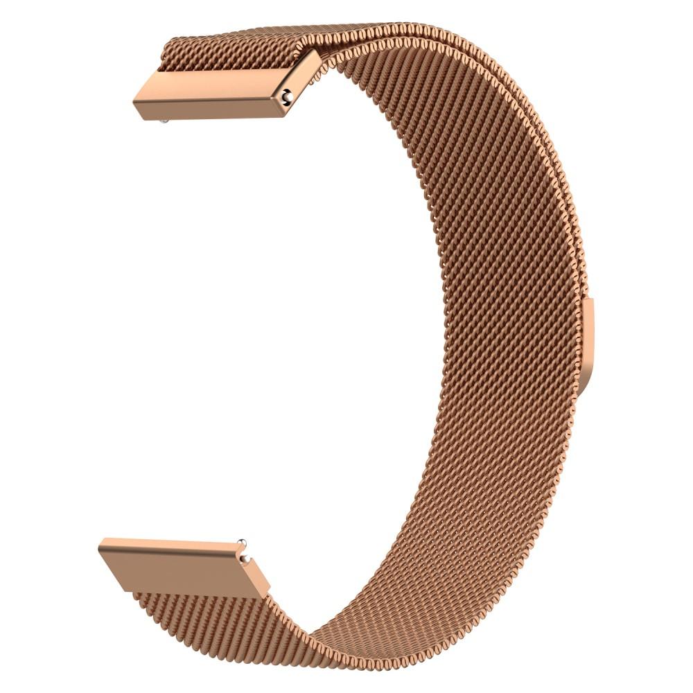 Pulsera milanesa para Samsung Galaxy Watch 42mm, Oro rosa