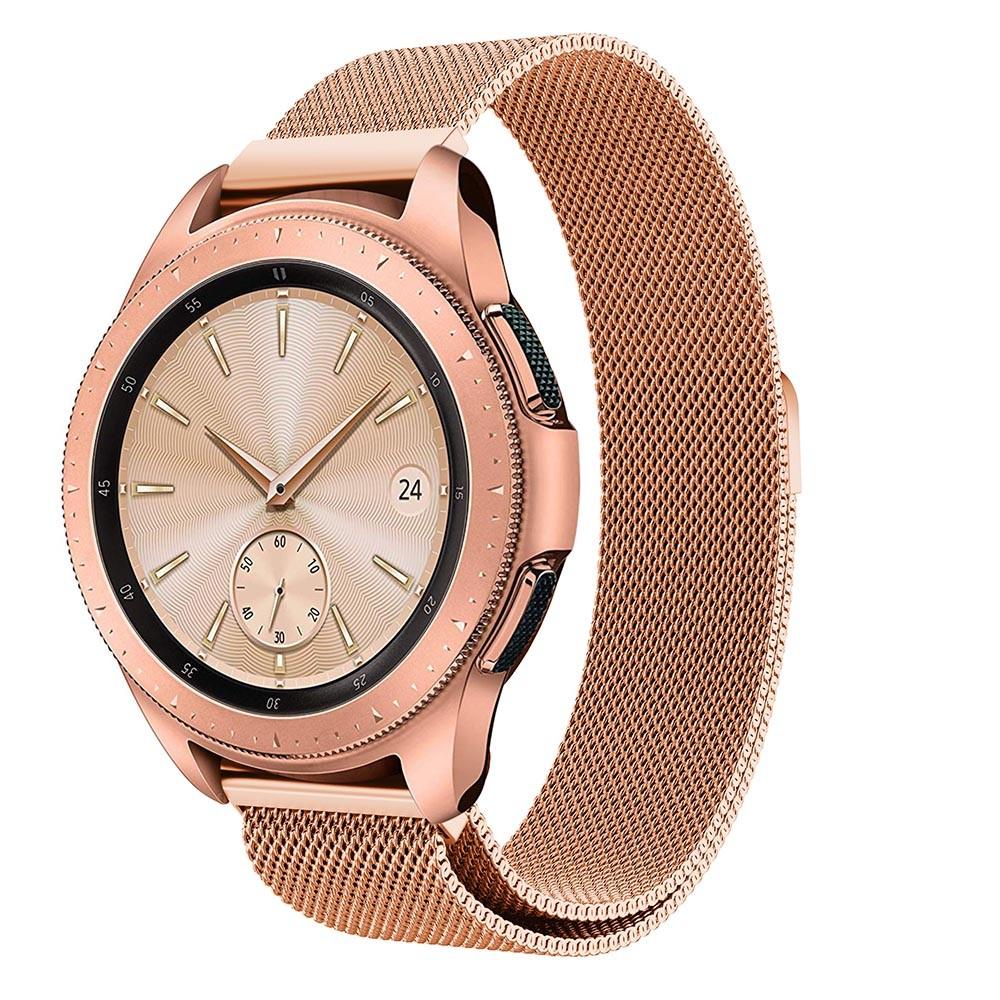 Pulsera milanesa para Samsung Galaxy Watch 42mm, Oro rosa