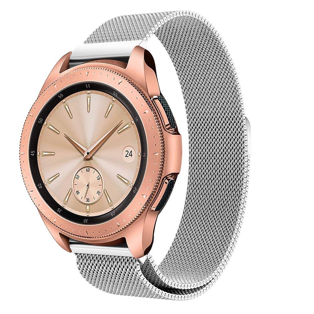 Pulsera milanesa para Samsung Galaxy Watch 42mm, Plata