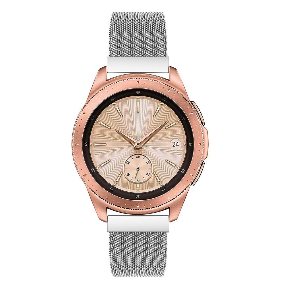Pulsera milanesa para Samsung Galaxy Watch 42mm, Plata