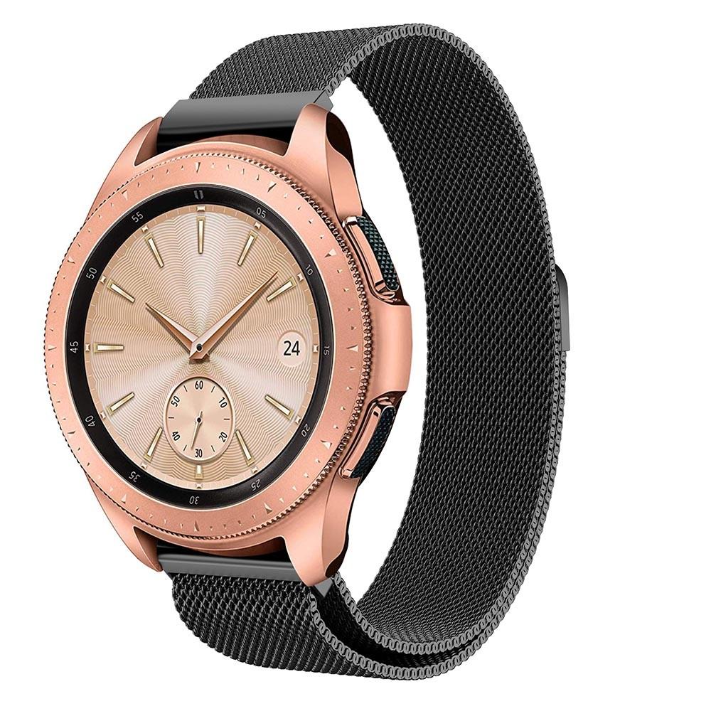 Pulsera milanesa para Samsung Galaxy Watch 42mm, Negro
