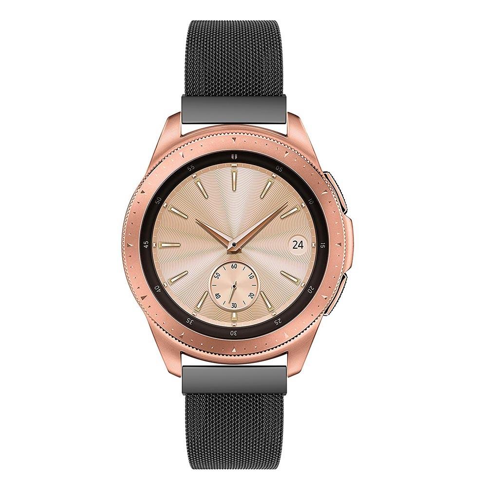 Pulsera milanesa para Samsung Galaxy Watch 42mm, Negro