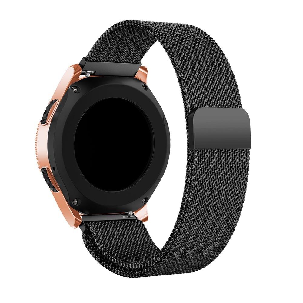 Pulsera milanesa para Samsung Galaxy Watch 42mm, Negro