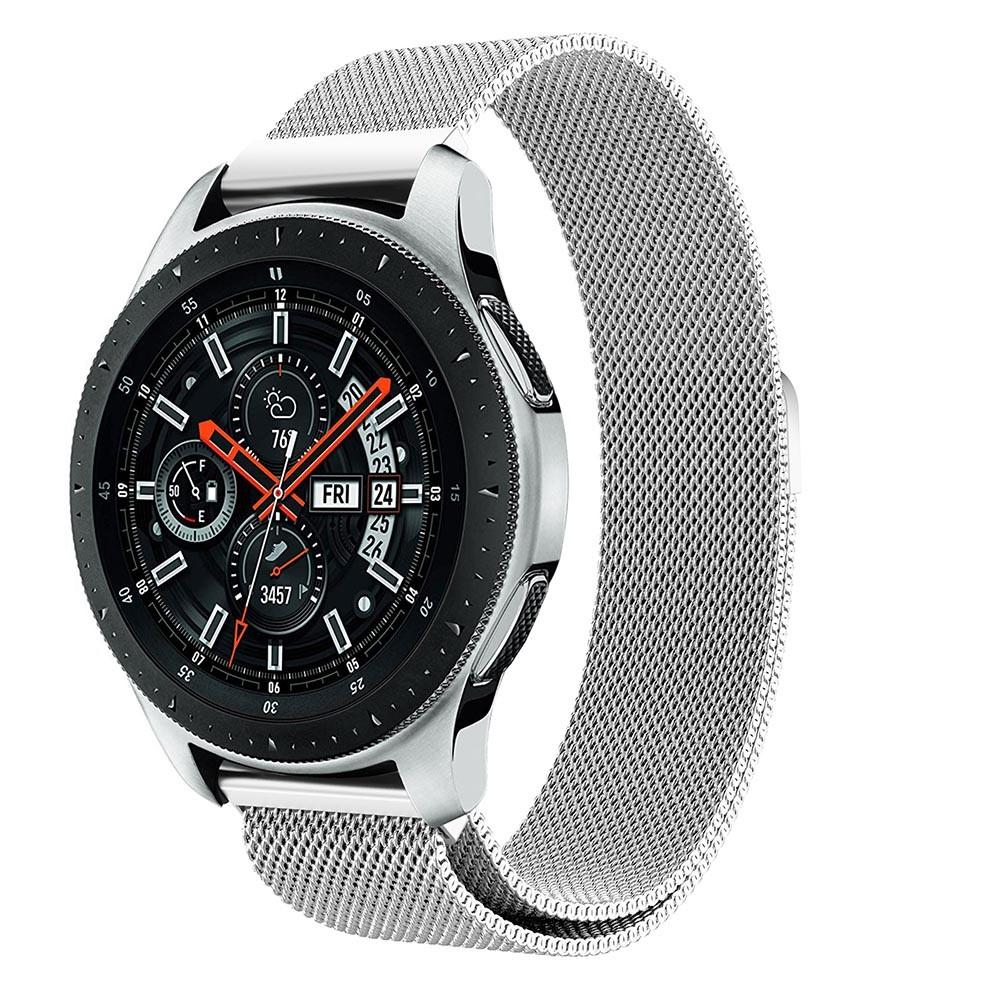 Pulsera milanesa para Samsung Galaxy Watch 46mm, Plata