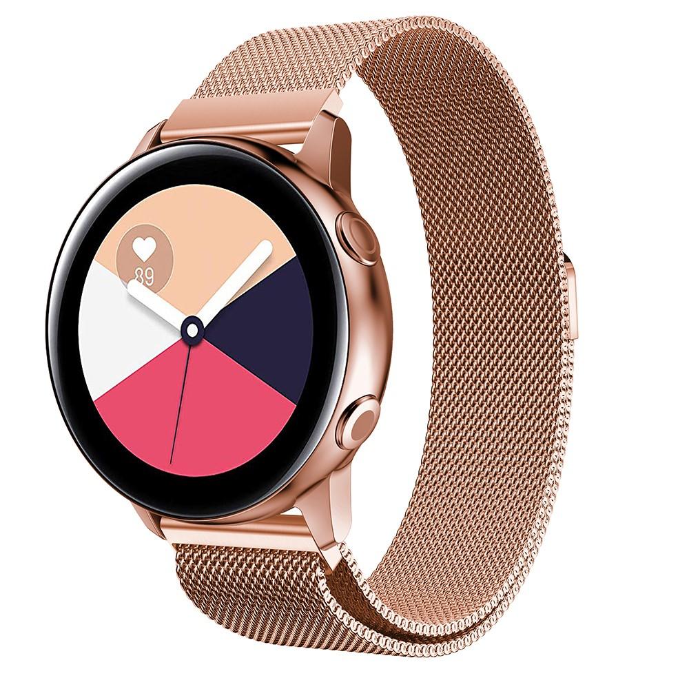 Pulsera milanesa para Samsung Galaxy Watch Active, Oro rosa