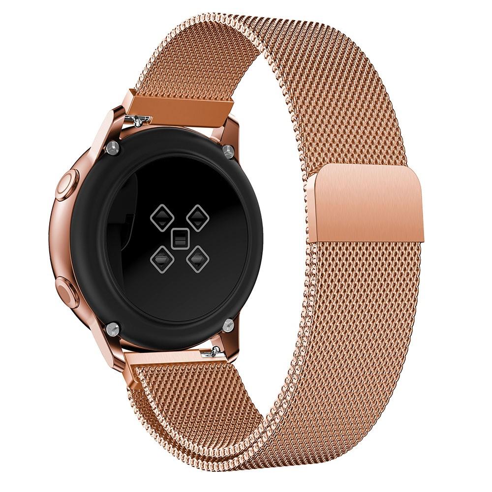 Pulsera milanesa para Samsung Galaxy Watch Active, Oro rosa