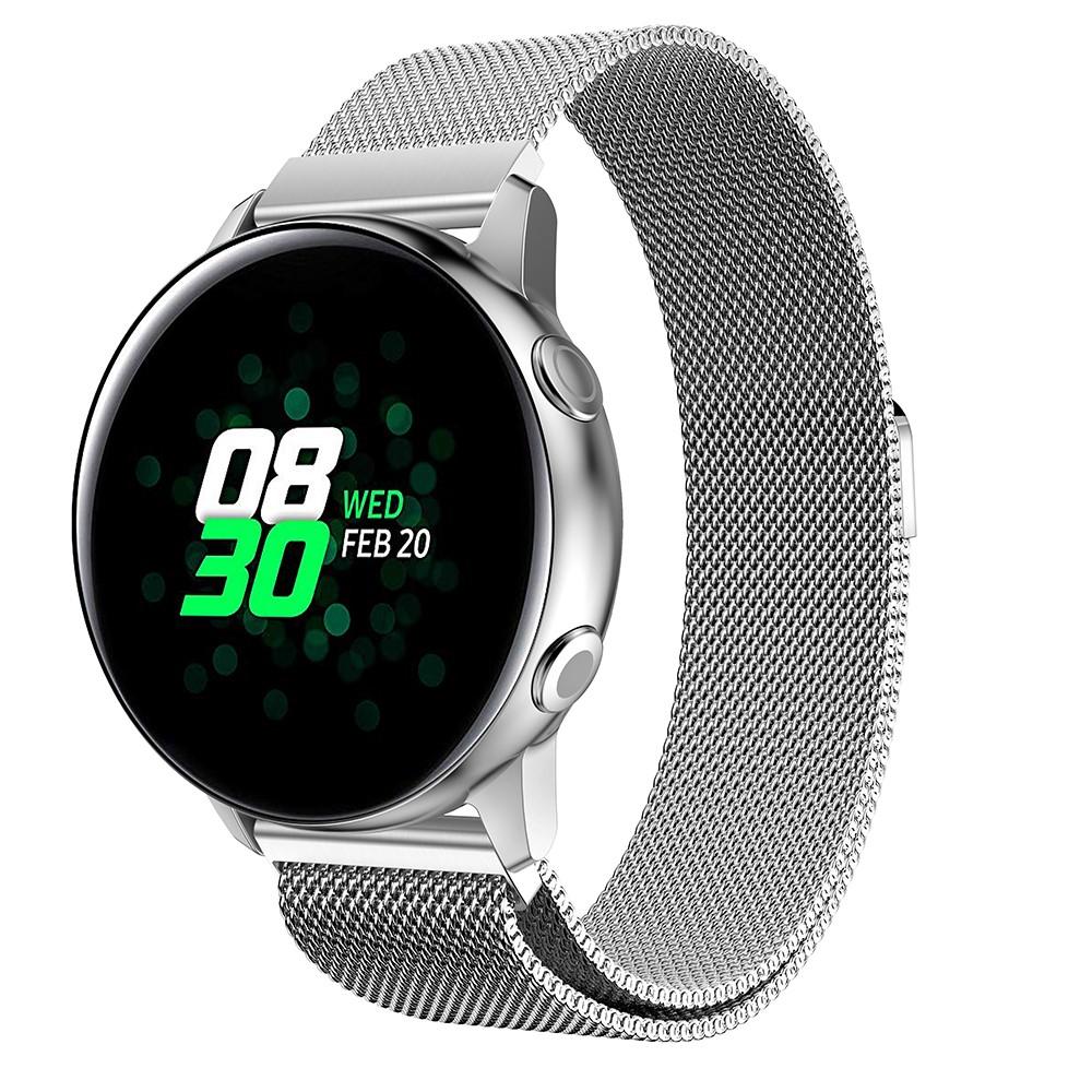Pulsera milanesa para Samsung Galaxy Watch Active, Plata