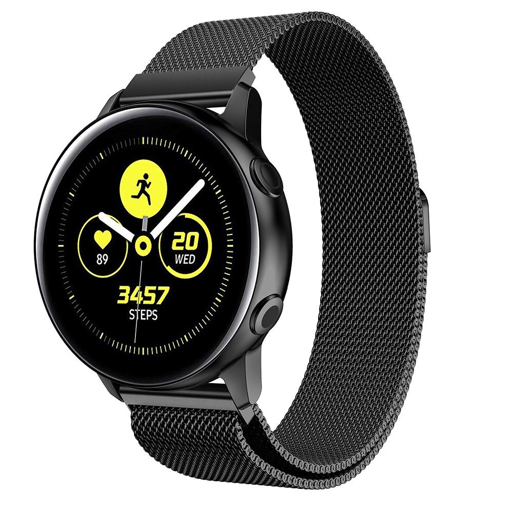 Pulsera milanesa para Samsung Galaxy Watch Active, Negro