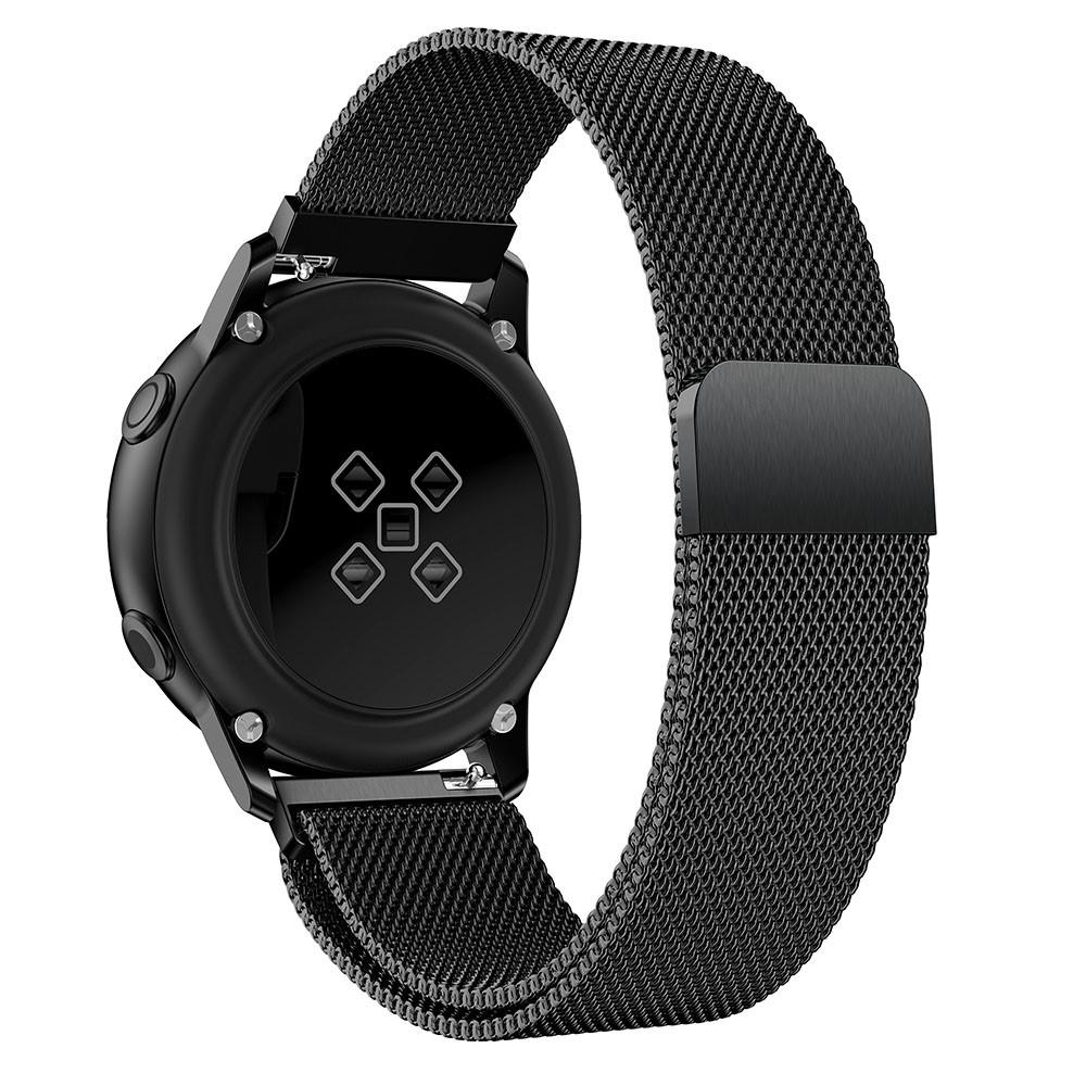 Pulsera milanesa para Samsung Galaxy Watch Active, Negro