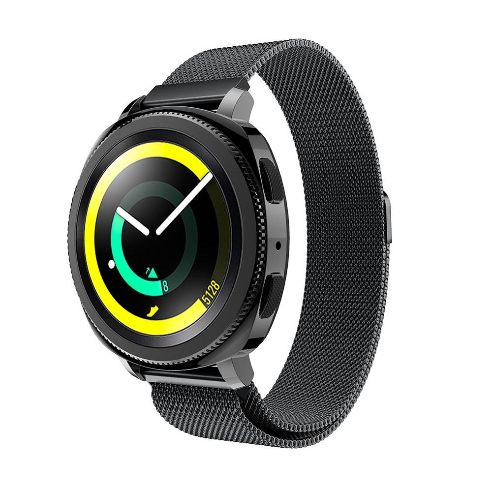 Pulsera milanesa para Samsung Gear Sport, Negro