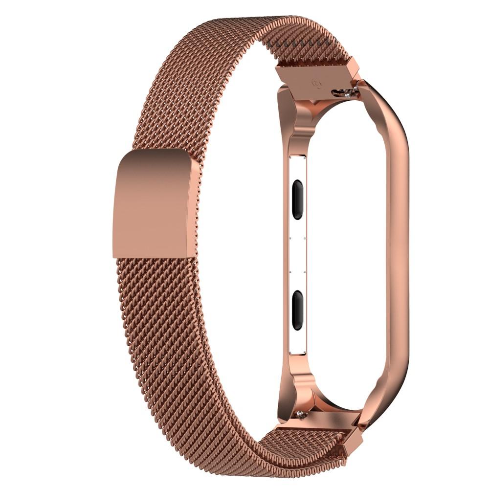 Pulsera milanesa para Xiaomi Mi Band 3/4, oro rosa