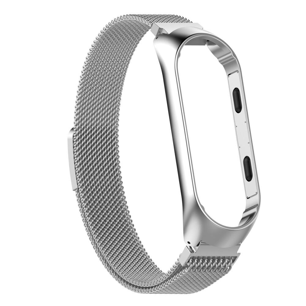 Pulsera milanesa para Xiaomi Mi Band 3/4, plata