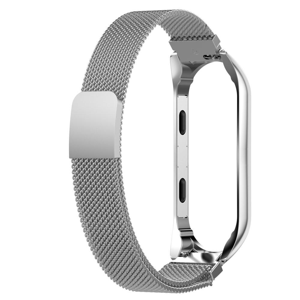 Pulsera milanesa para Xiaomi Mi Band 3/4, plata