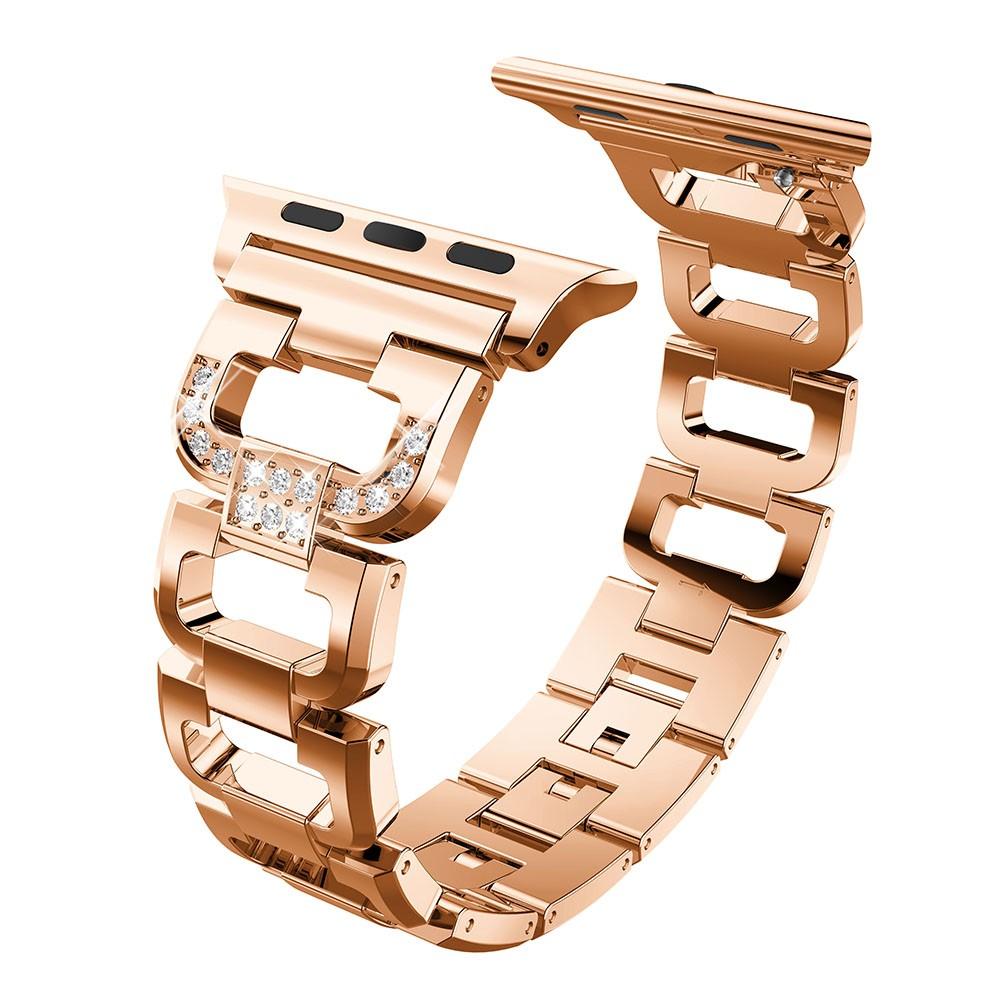 Correa Rhinestone bracelet Apple Watch SE 44mm Rose Gold