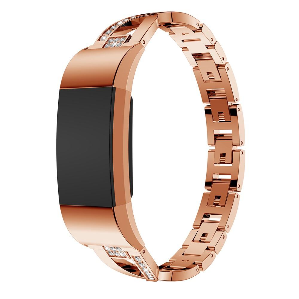 Correa Cristal Fitbit Charge 2 Rose Gold