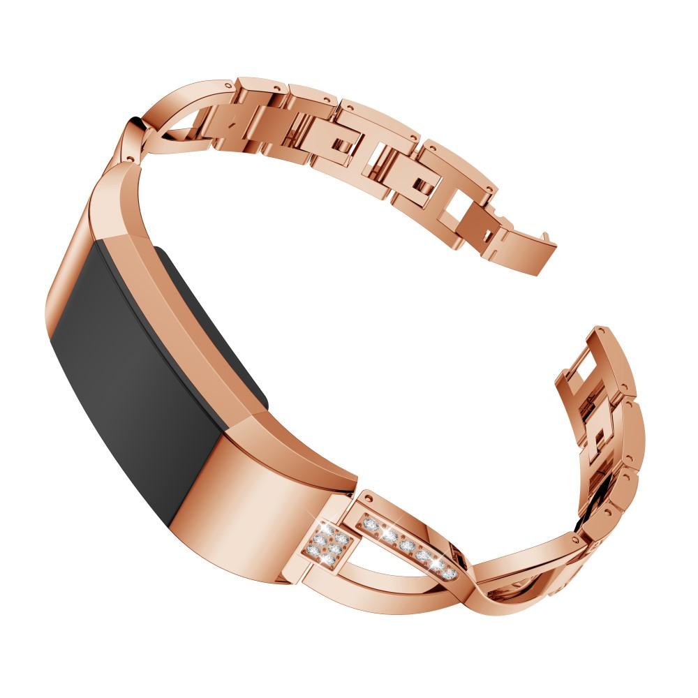 Correa Cristal Fitbit Charge 2 Rose Gold