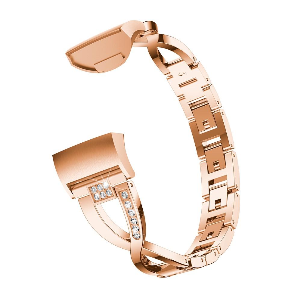 Correa Cristal Fitbit Charge 3/4 Rose Gold