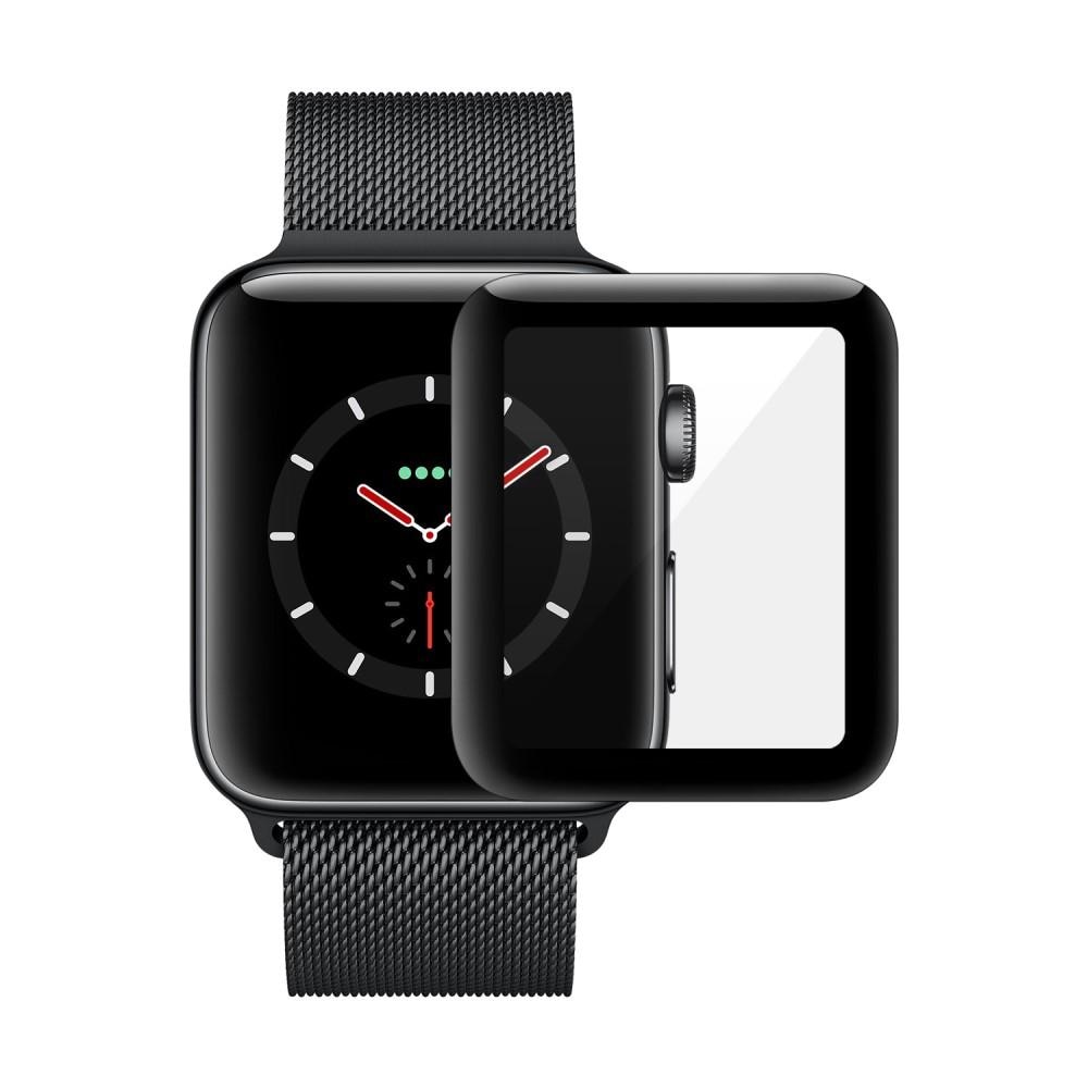 Protector de pantalla cobertura total cristal templado Apple Watch 38 mm Negro