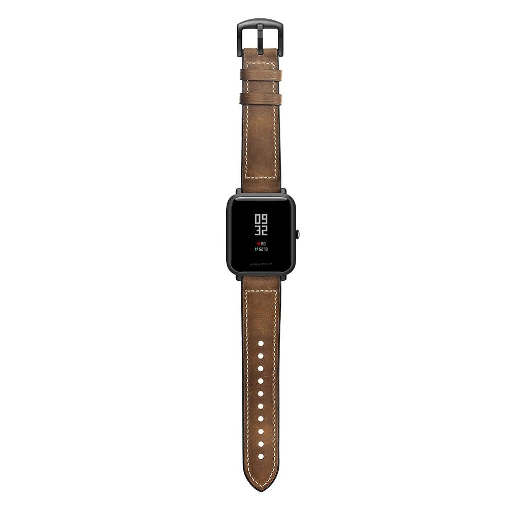 Correa de piel de primera calidad Amazfit GTS/GTS 2 Marrón